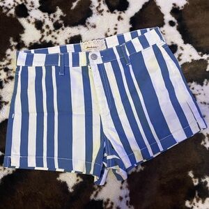 Altared State Blue and White Striped shorts